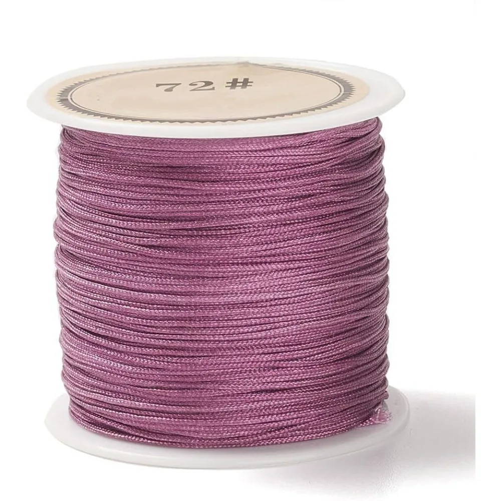 Generic Old Rose Nylon Jewelry Cord 0.8mm 41.6-43.7 Yards Ideal for Jewelry Making Crafts and DIY Projects