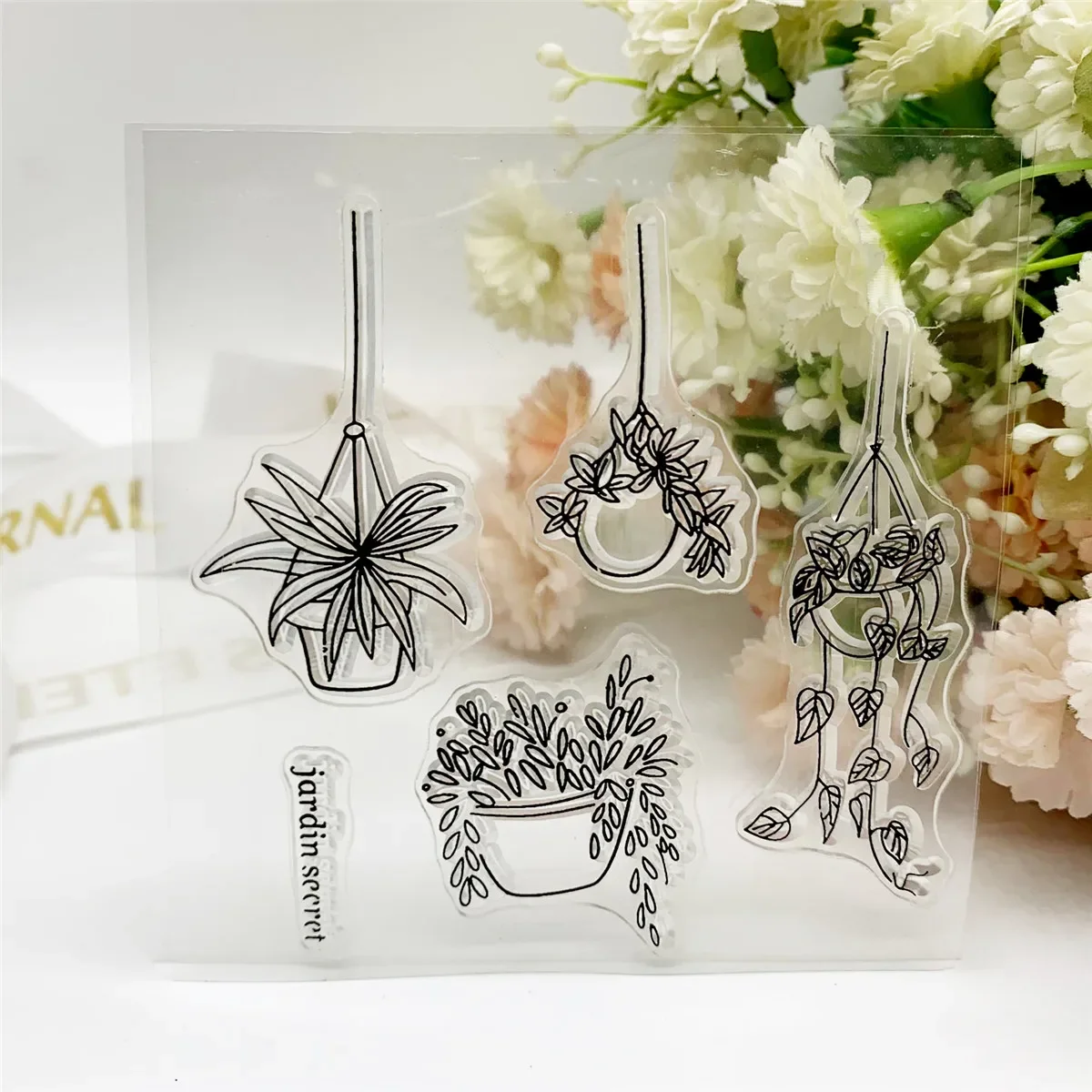 A Basket of Fowers Rubber Silicone Clear Stamps For Scrapbooking Tampons Transparents Seal Background Stamp Card Making Diy