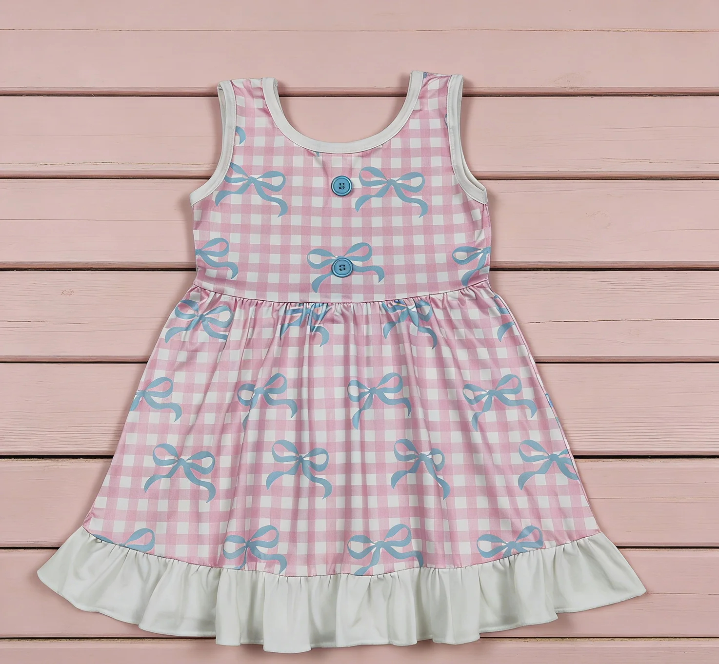 

Z101-11 GSD3145 Kids Girls Clothes Sleeveless Baby Fashion Dress