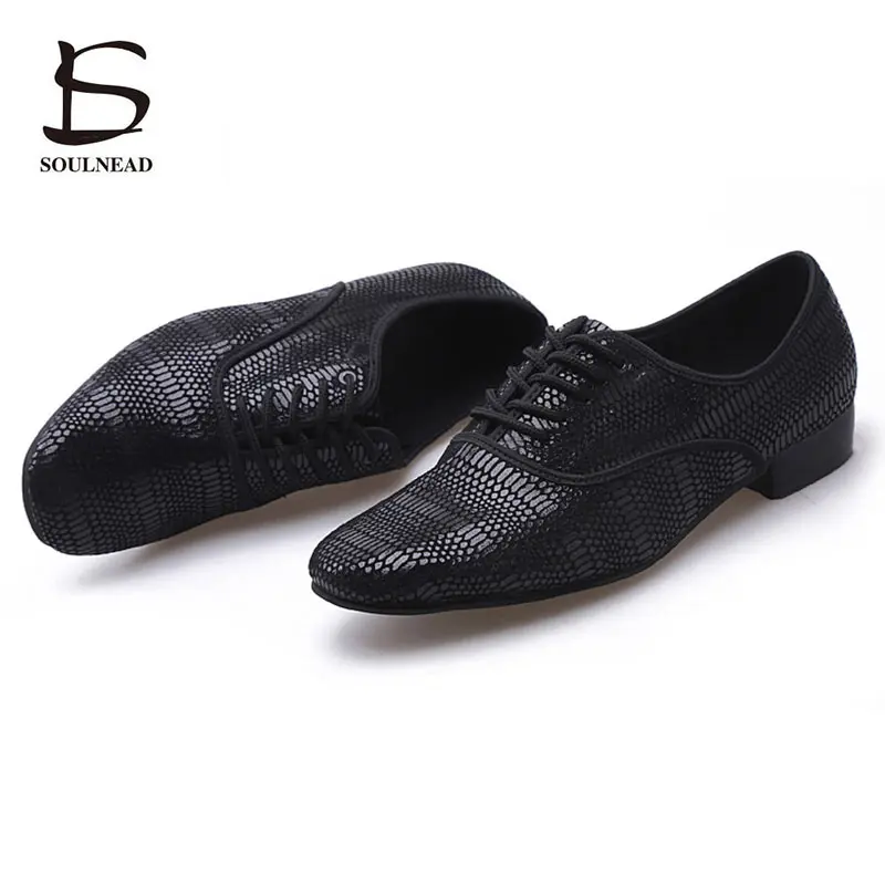 Sepatu Dansa Latin Pria Sepatu Jazz Salsa Sol Lembut Karet Tango Ballroom Pria Dewasa Sepatu Menari Modern Sneakers Pria Ukuran 38-49