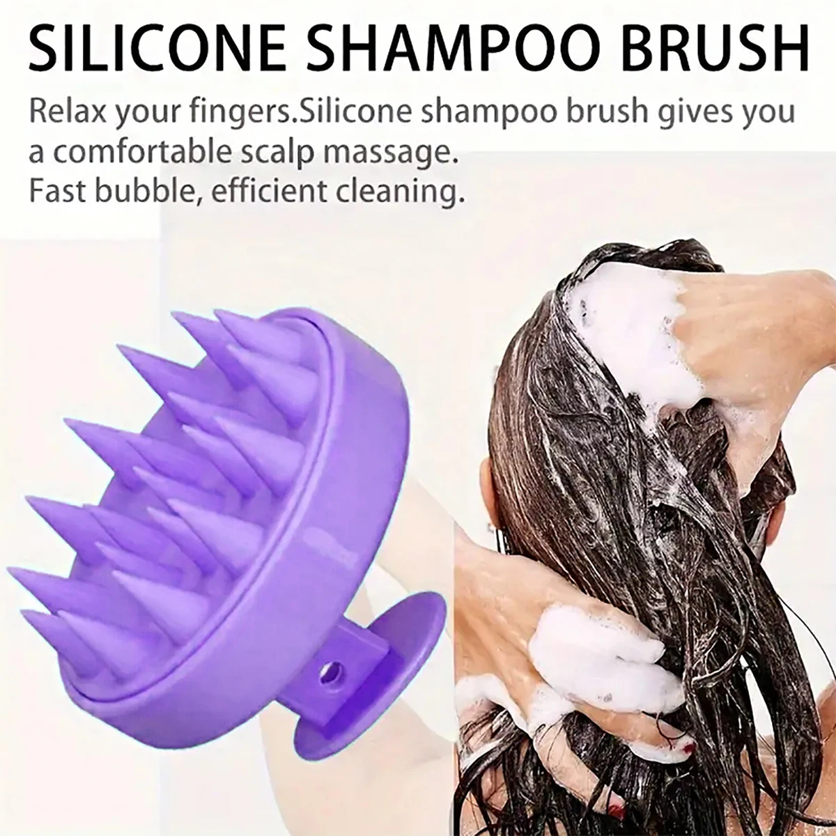 6pcs hair styling set, spray bottle shampoo and brush caps, three hair combs, hair salon tools, special for real hair wigs - view 4