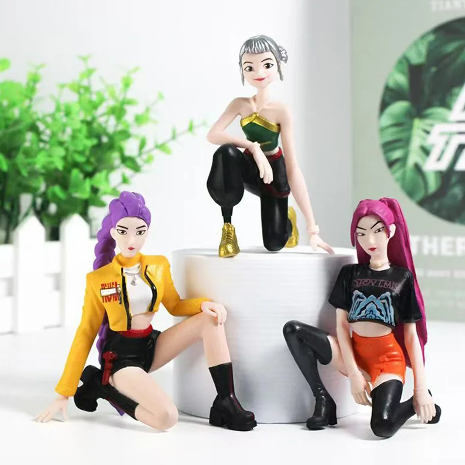 6 stks/set Kpop Demon Hunters Figuur Speelgoed Cartoon Rumi/Mira/Zoey Action Figure PVC Desktop Decoratie Model Pop speelgoed Fans Gift