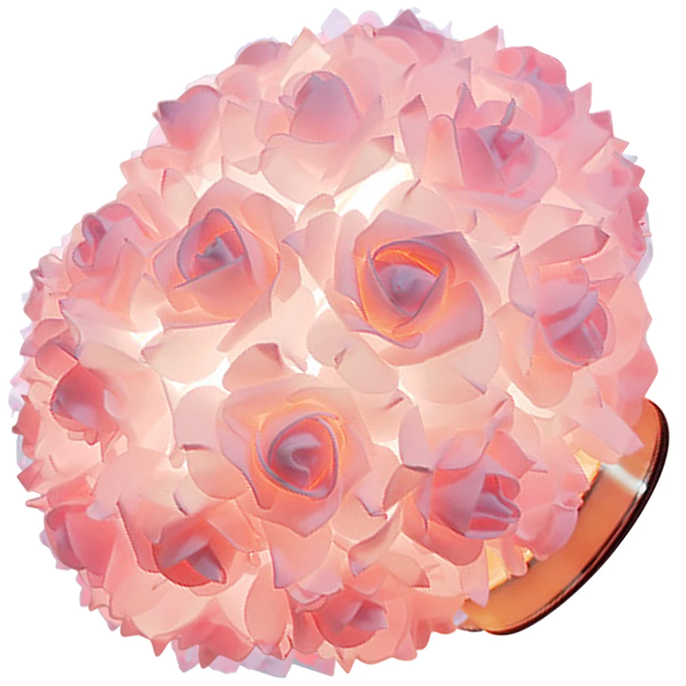 

Bedside Lamp with LED Roses Decoration for Bedroom Table Polypropylene Light Flowers Girly Room Modern Aesthetic