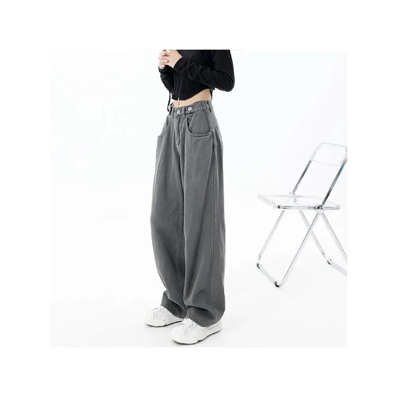 

Women's Vintage Flare Jeans, Camouflage, High Waist, Street Casual Trousers,Baggy Hip-hop Denim Pants, American, Autumn, Winter,