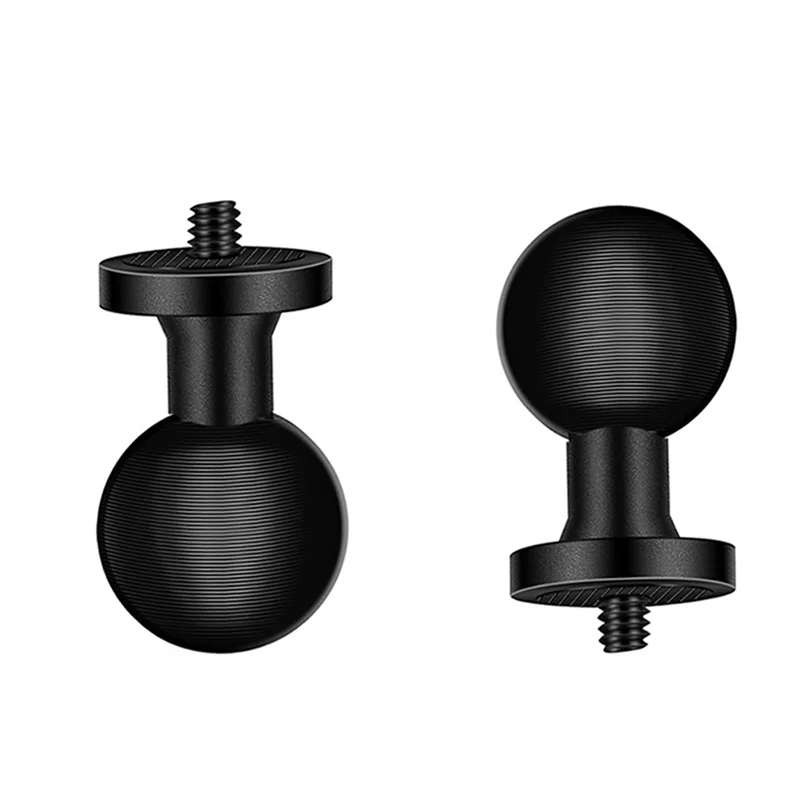 For Sports Camera Accessories 2Pcs/Set Motorcycle Modification Gopro 360 Black 1 Inch Aluminum Ball Head 1/4