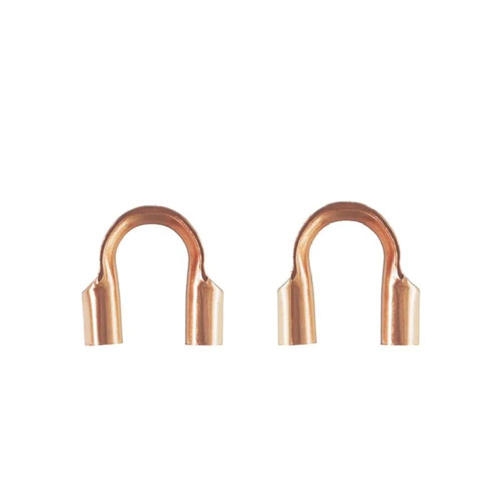 Dedales de Cable rellenos de oro rosa de 30 piezas, 14K, Protector guardián para la fabricación de joyas