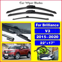 Juego de limpiaparabrisas delantero y trasero de coche para Brilliance V3 2015 2016 2017 2018 2019 2020, cortador de cepillos, parabrisas automático