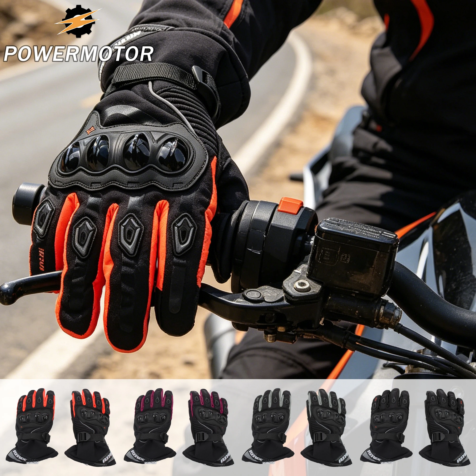 Motorcycle Gloves Full-Finger Windproof Waterproof Cycling Protective Gloves Supermoto Motocross Touch Screen Riding Gloves