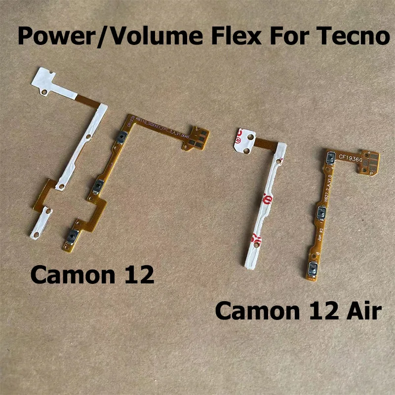 Power On Off Switch Button Volume Key Button Flex Cable For Tecno Camon 12 Air Replacement