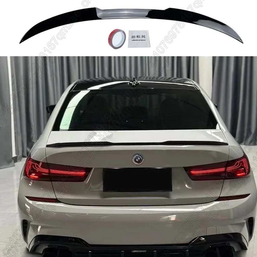 For BMW 3 Series G20 320i 325i 330i M3 2019-2023 Car Tail Wings Fixed Wind Spoiler Rear Wing Auto Decoration Accessories ABS