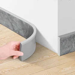 Hot 2M Waterproof enclosure Self adhesive Skirting Line 3D Wall Sticker Thickened Anti-collision Decoration  Corner Line