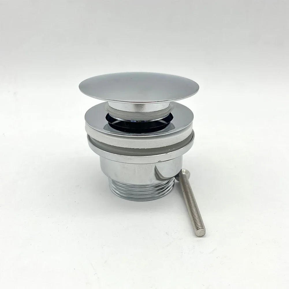 Click Clack Drain Cover Chrome Sink Stopper Effortless Operation Hassle-Free Use Chrome Drain Cover For Sink Drain Cover
