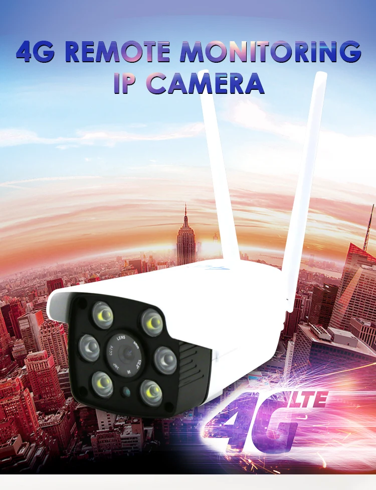 2MP 1080P V380Pro APP Full Color 4G/WIFI  IP Bullet Camera AI Humanoid Detection Home Security CCTV Baby Monitor