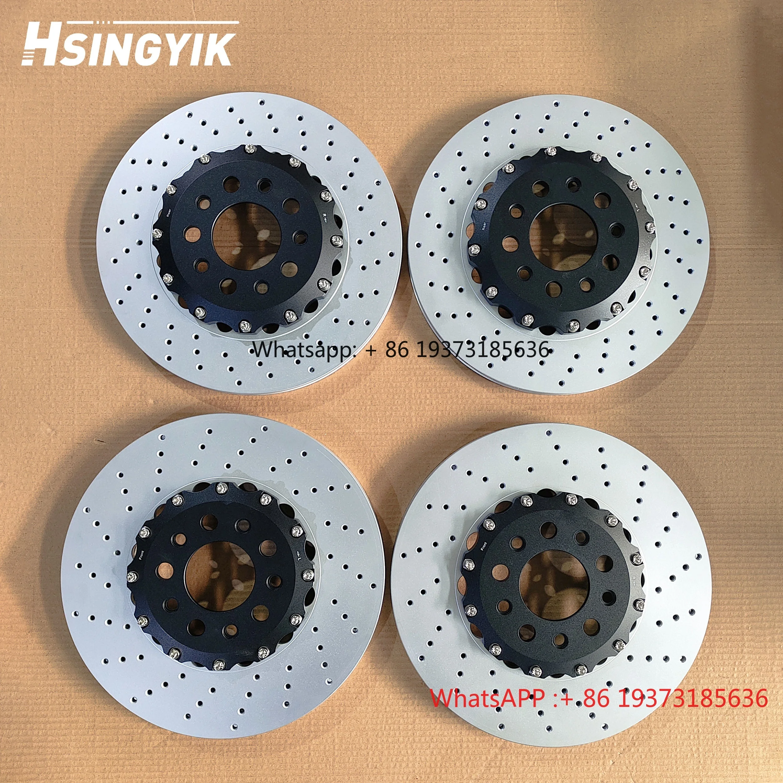 Racing 2 Piece Brake Discs for Alfa Romeo Giulia 2.0 952 Brake Rotor Front and Rear 50532932 50554319 330mm 320mm