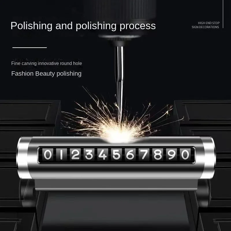 Car metal temporary parking card, universal rotary telephone board sticker, parking sign, car accessories