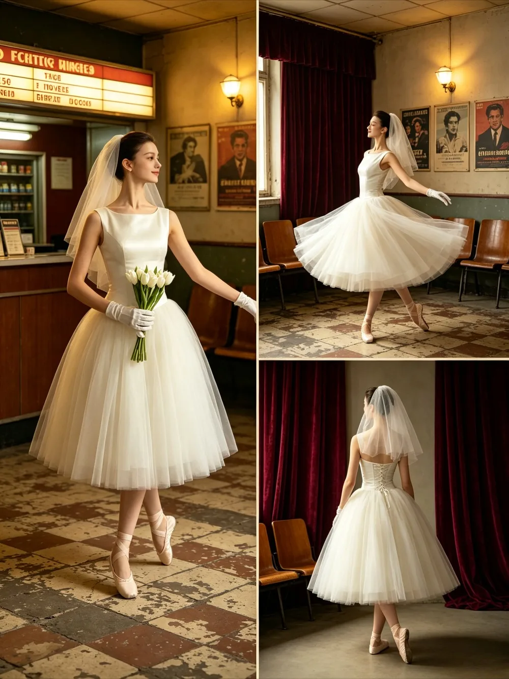 Customized Round Neck Ballet Style Chiffon Mini Wedding Dress 2026 Elegant Back Strap Vintage Bridal Gown Suitable for Dances
