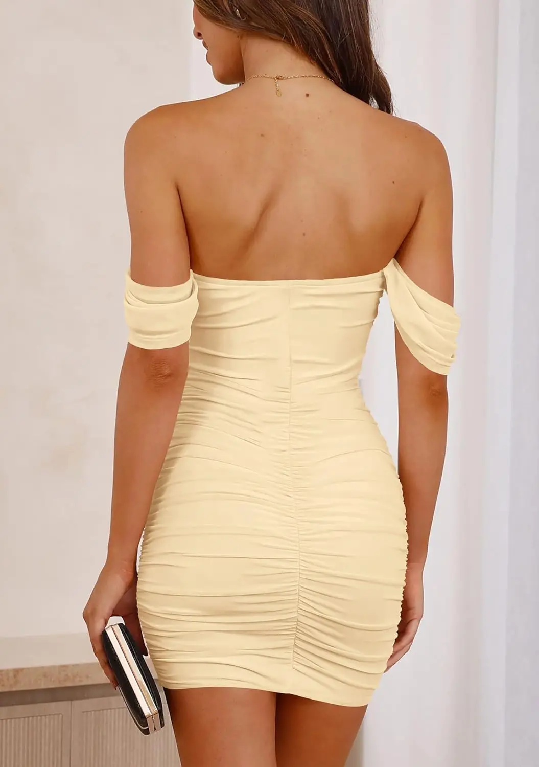 칵테일 파티 드레스 어깨 노출 섹시 타이트 러플 우아한 짧은 파티 볼 드레스 미니 짧은 치마 청소년 홈커밍 드레스