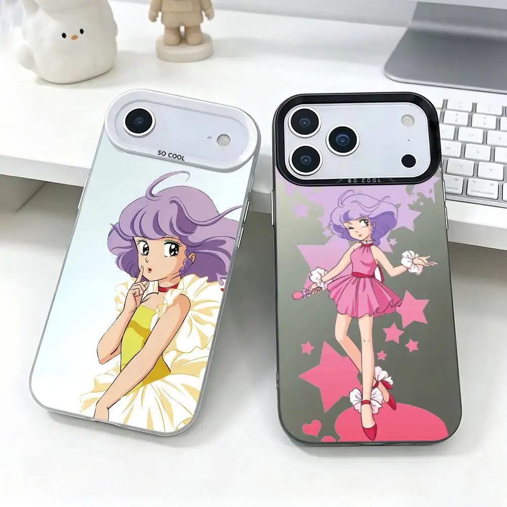 Аниме-чехол Creamy Magic для iPhone 17, 16, 15, 14, 13, 12, 11 Plus, Pro Max, XS, цветной серебристый чехол