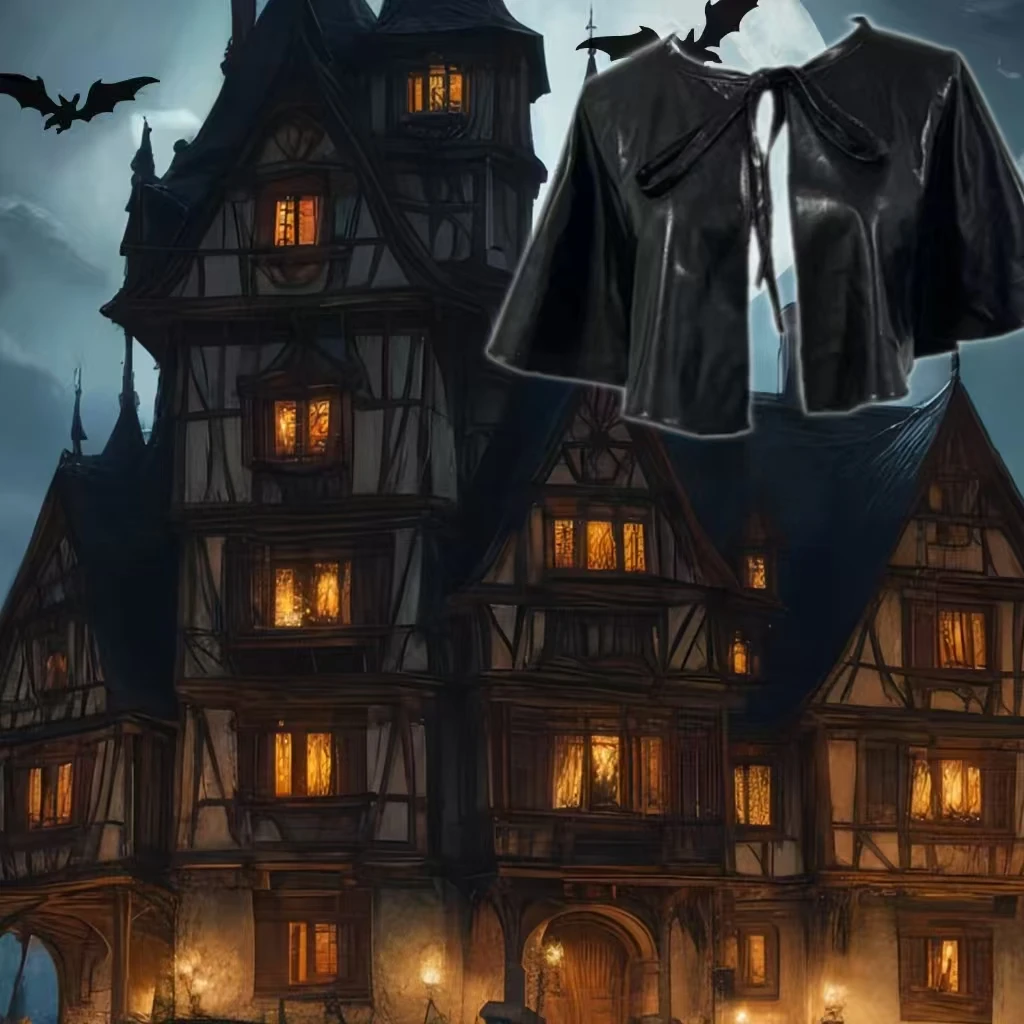 عباءة طبيب للعب الأدوار في الهالوين بدون قبعة، شال صغير بمعالجة سطحية لامعة، نمط عملي، ملابس خارجية قصيرة للنساء #1