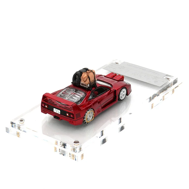 Disponibile FY 1:64 F40 Neve Trasparente Rosso Jumpable luce Pressofuso Modello di Auto Raccogliere Giocattoli Findclassicamente