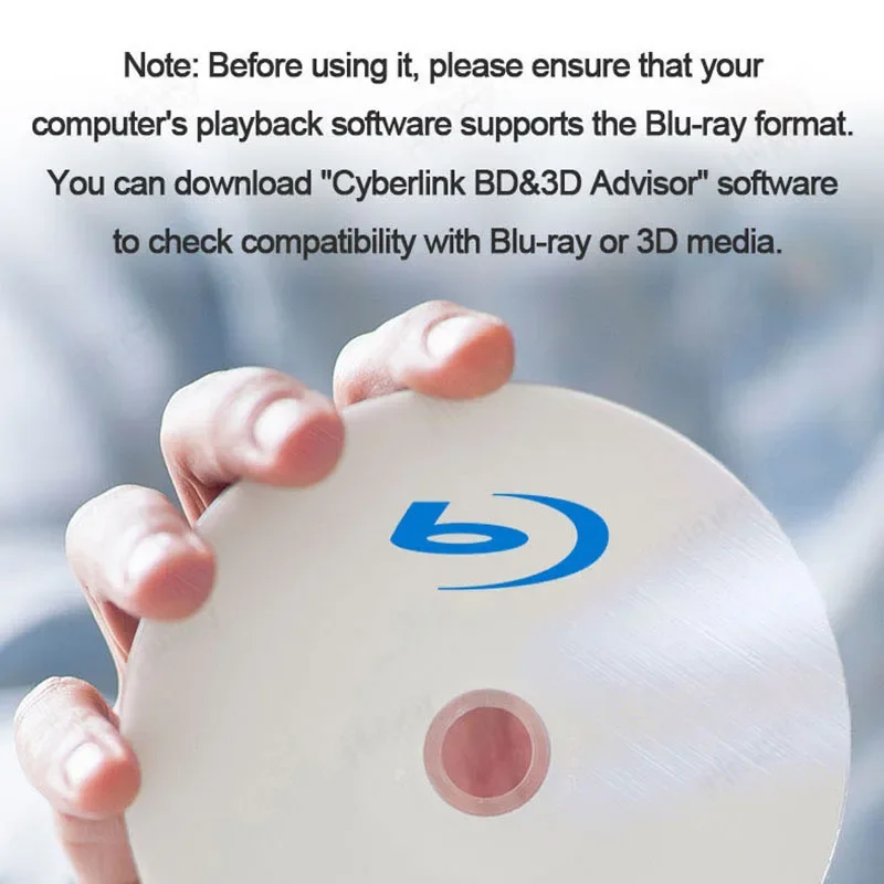 Внешний Bluetooth-привод 2 в 1, USB 3.0, портативный BD-Combo, CD-DVD-плеер, записывающее устройство для ноутбука, Linux, Windows 11/10/8/7 MacOS