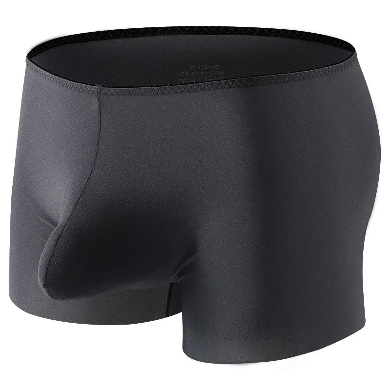 Men's Ice Silk Underwear Seamless Quick-Drying Boxers Breathable Bullet Separation Pouch Boxer Slip Homme Calzoncillos