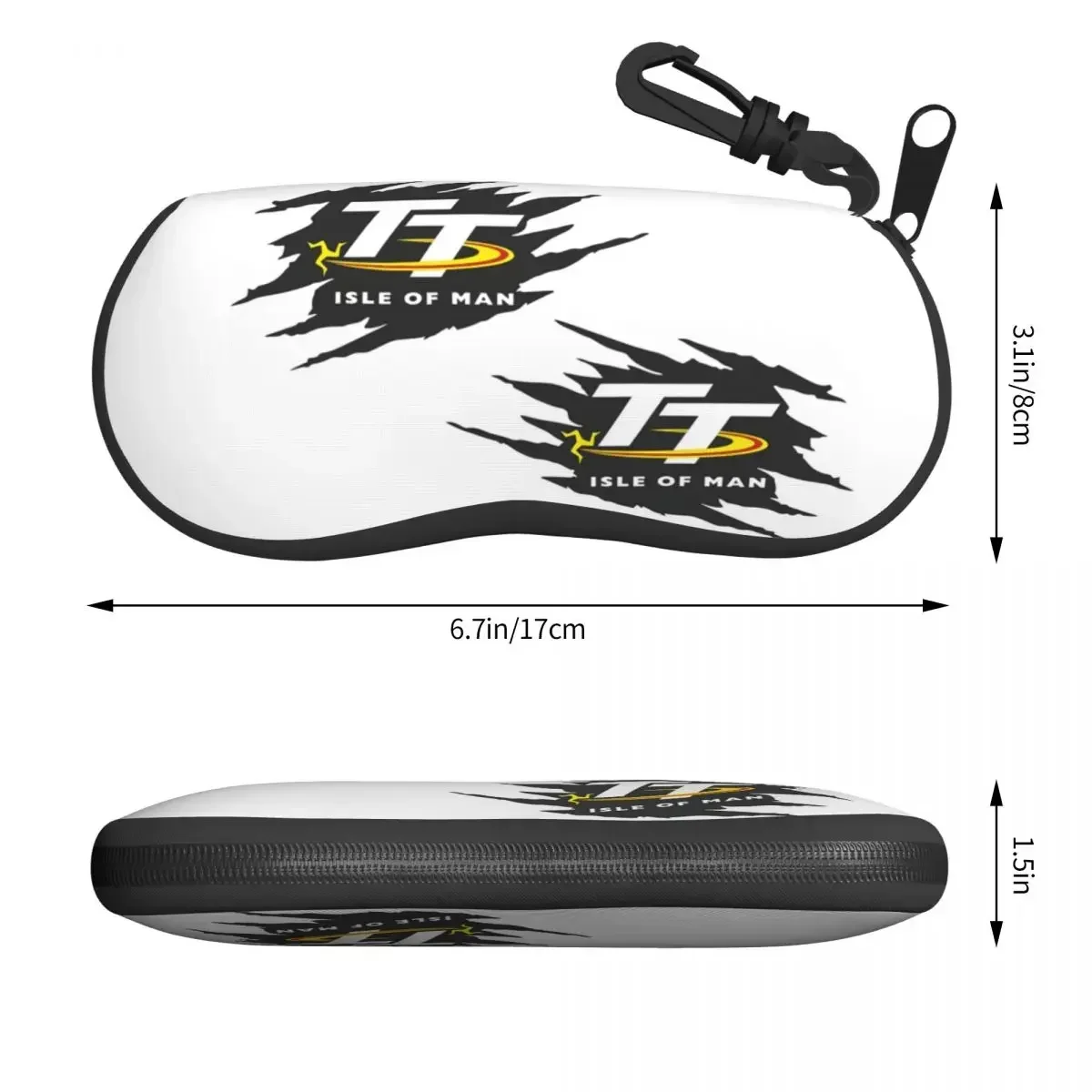 Isle Of Man TT Motorcycle Shell Eyeglasses Case Men Women Fashion Racing Glasses Case Sunglasses Box Pouch