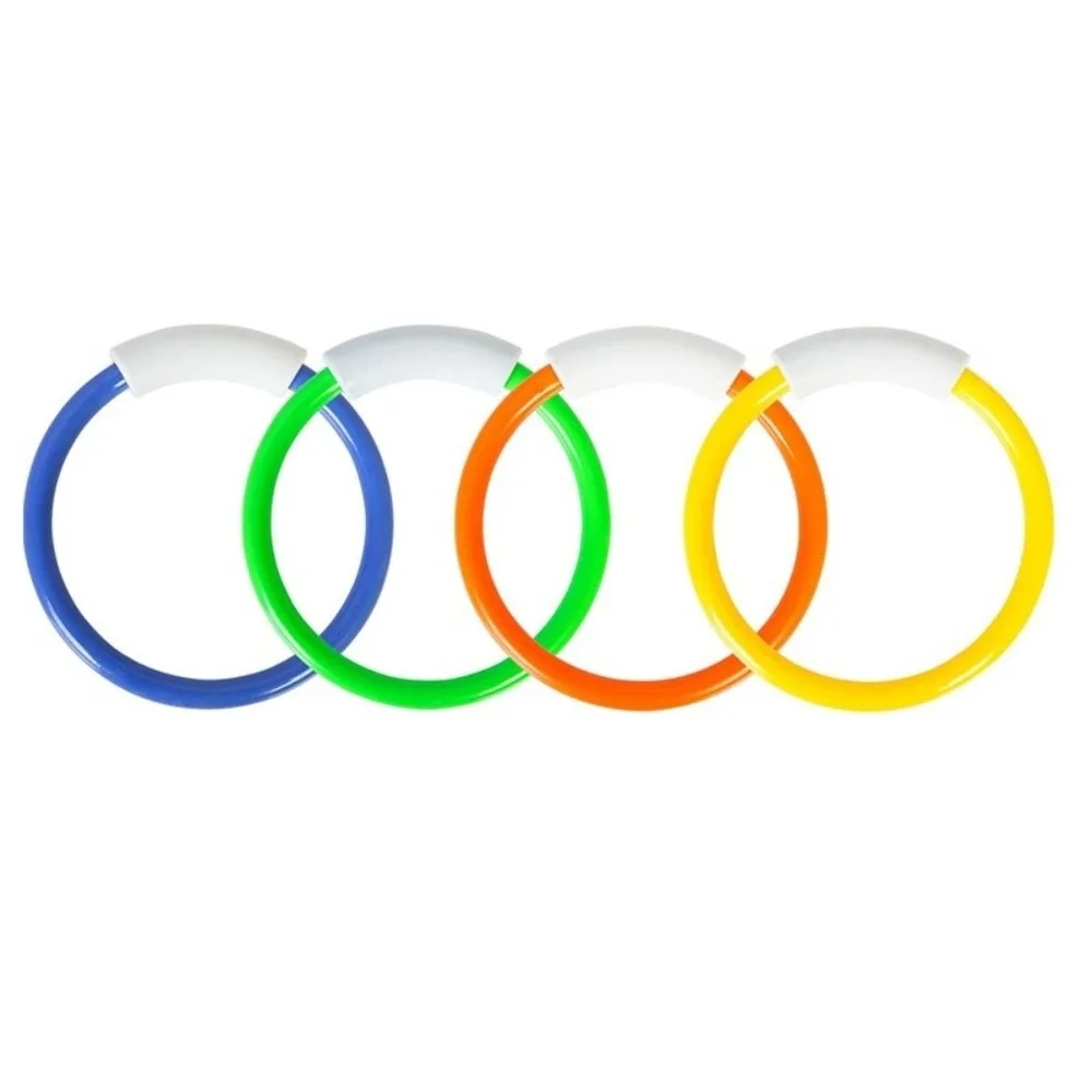 

4pcs New Underwater Training Diving Ring Set Pool Rings Plastic Pool Sinking Toys Colorful Swimming Pool Dive Toy Party