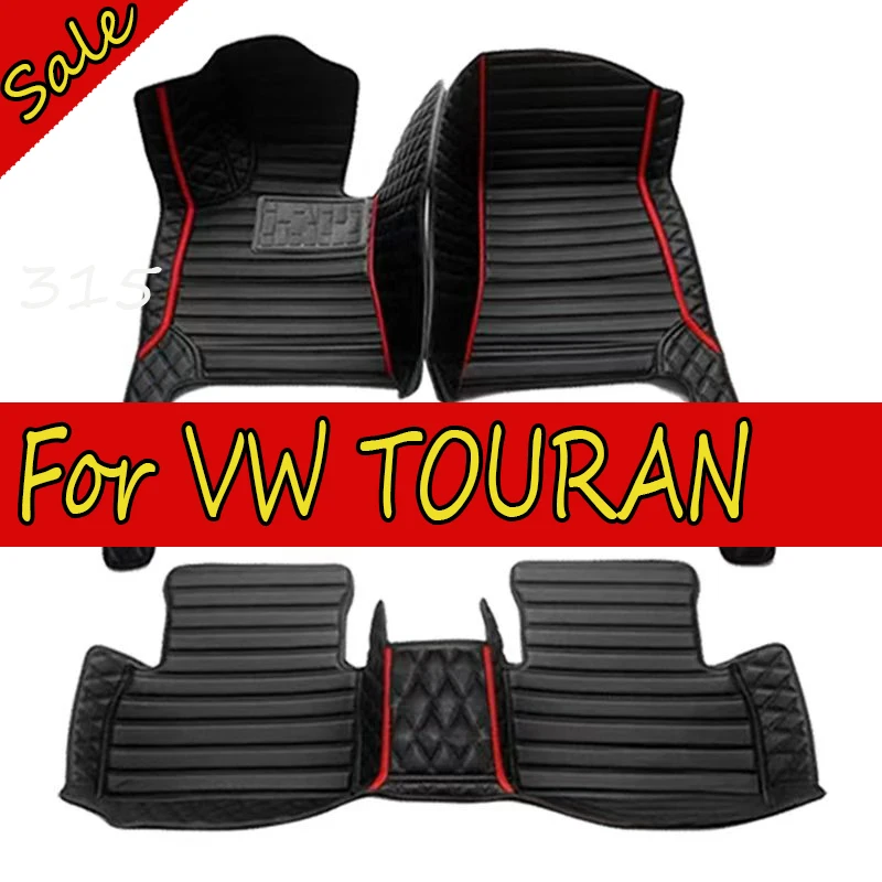 

Автомобильные коврики для VW TOURAN 7-местный 2006-2015 2014 2013 2012 2011, пользовательские автомобильные подушечки для ног, автомобильный ковер, чехол для интерьера