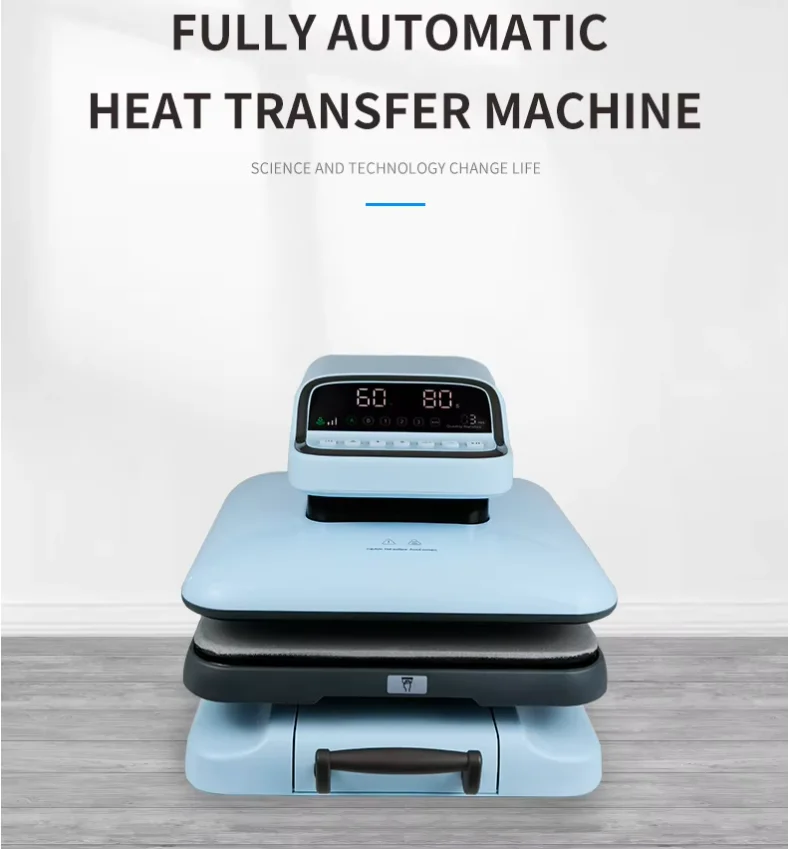 New Electric Intelligent Touch Panel Heat Transfer Machine Auto Press Auto Release Heat Press Printer with Pull Out Board