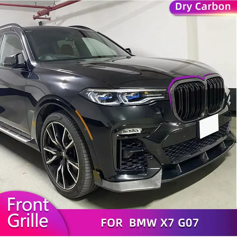 

Prepreg Dry Carbon Car Front Bumper Grille for BMW X7 G07 M-Sport Utility 2019-2021 M50i xDrive40i Auto Front Grills Body Kits