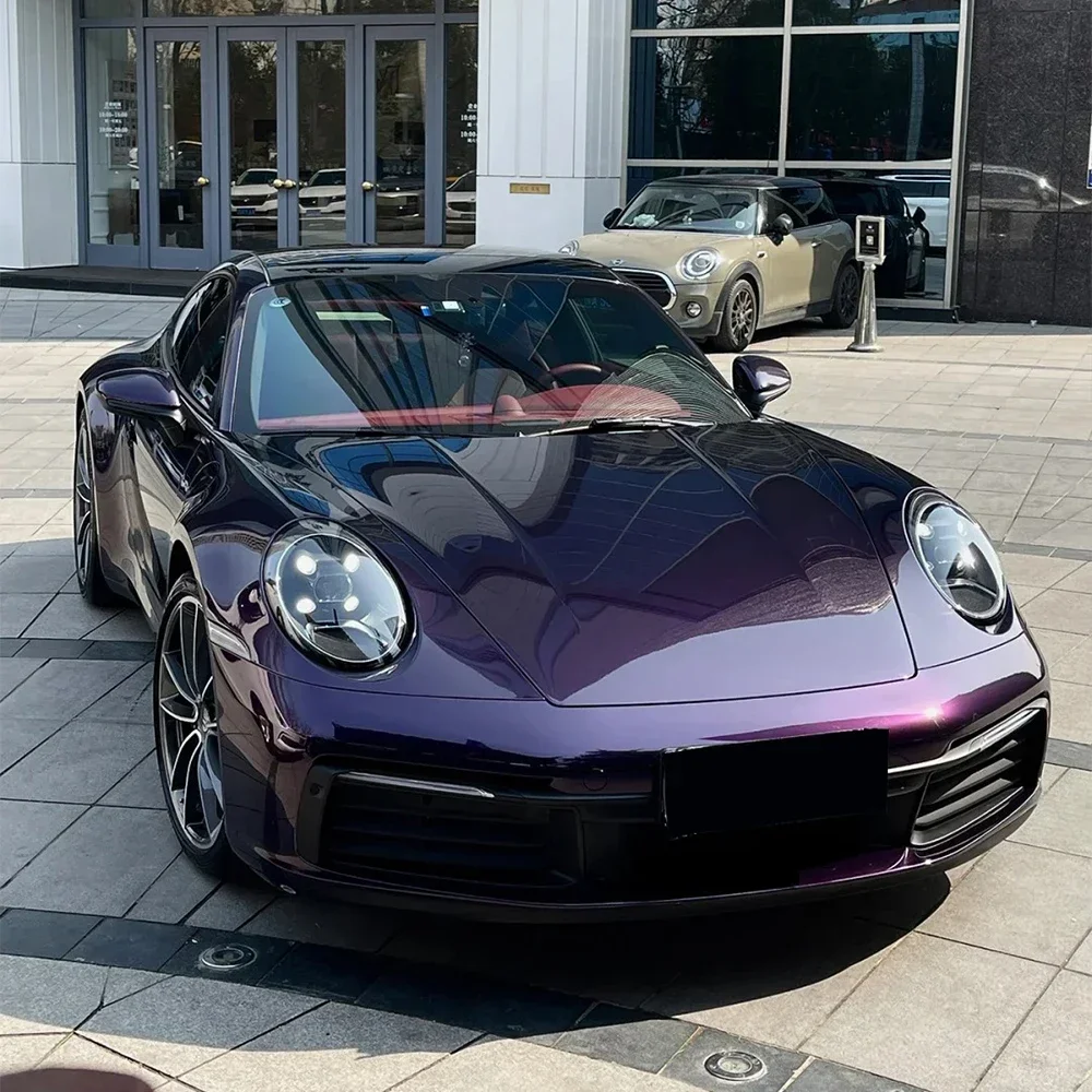 

Premium Metallic Midnight Purple Wrap PET DIY Vinyl Film Car Whole Body Decal Sticker Protective Cover Auto Tuning Accessories