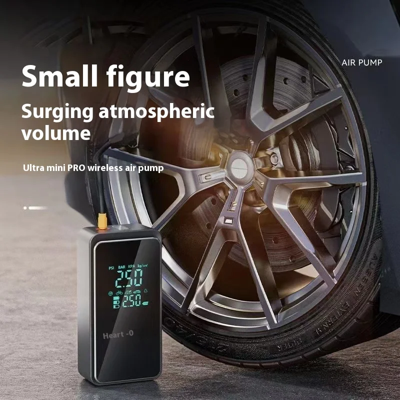 Portable Car Wireless Air Pump 2000mAh Digital Battery High Pressure Electric Tire Inflator ABS Fast Charging Box Portable Easy