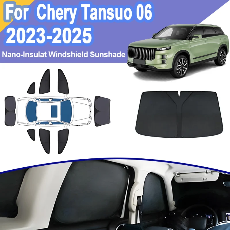 

Privacy Sunshades For Chery Tansuo 06 Jaecoo J7 Accessories Fulwin T6 2023 2024 2025 Foldable Anti-UV Full Visor Car Accessories
