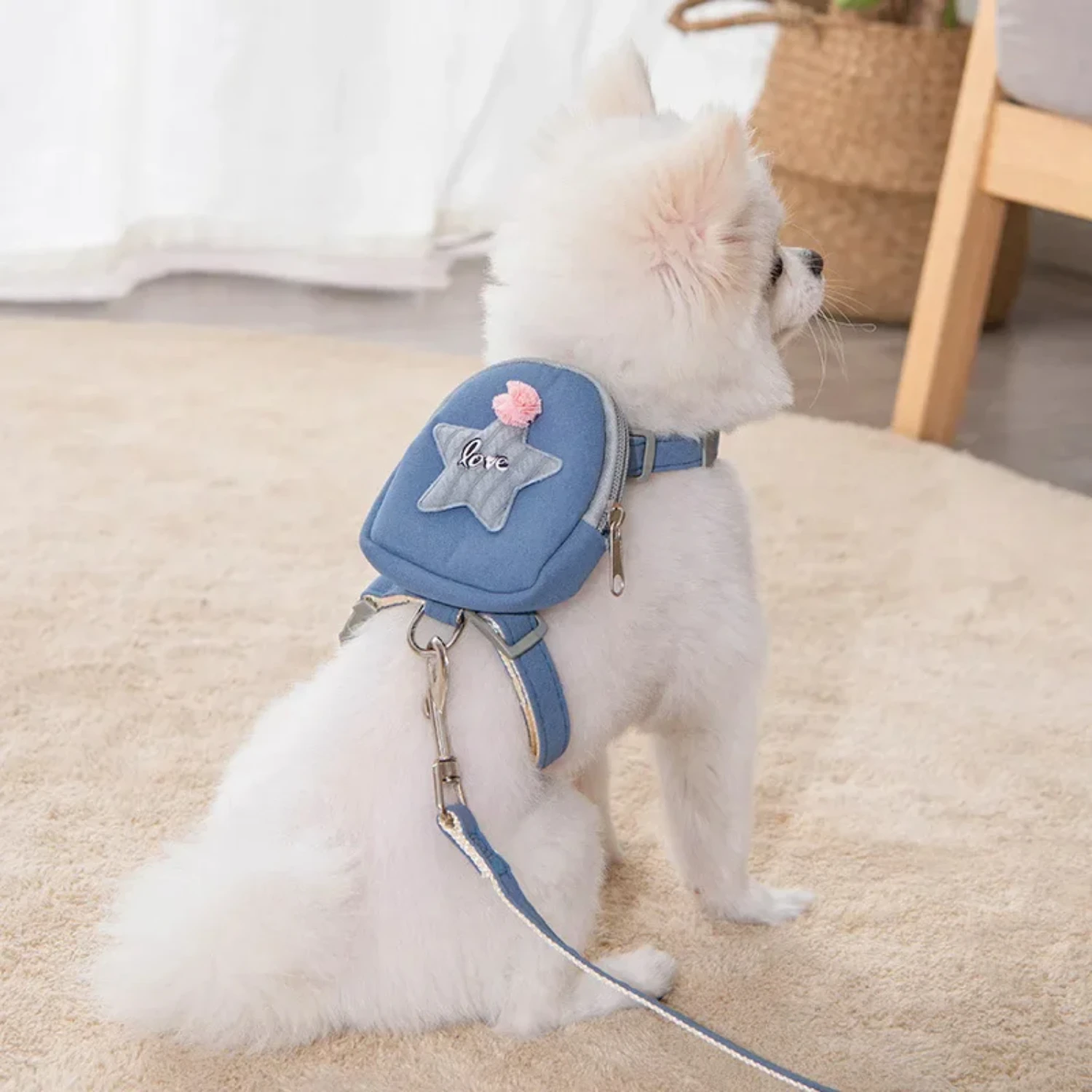 

Pet Snack Bag Dog Leash Vest Dog Harness Pets Walking Rope Dog Chain Cat Chest Strap Collar Pet Backpack Dog Accessories Dog toy