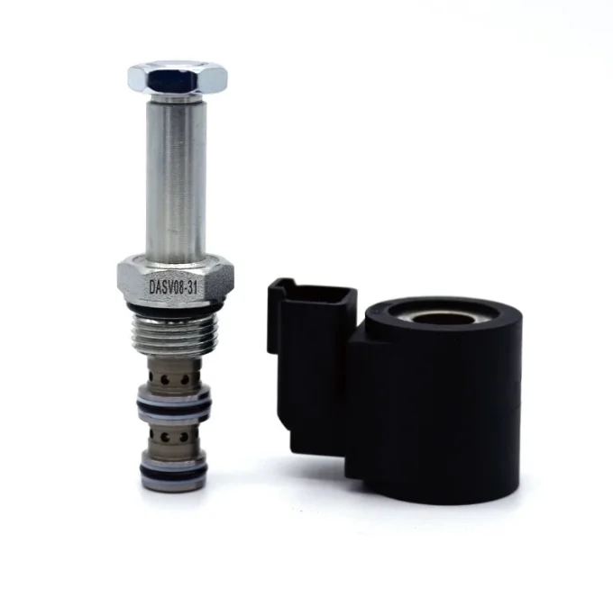 SV-08/SV-10/SV-12 Cast Steel Hydraulic Solenoid Thread Cartridge Valve Electromagnetic Pressure Relief Lifting Valve 1 Gpm Flow