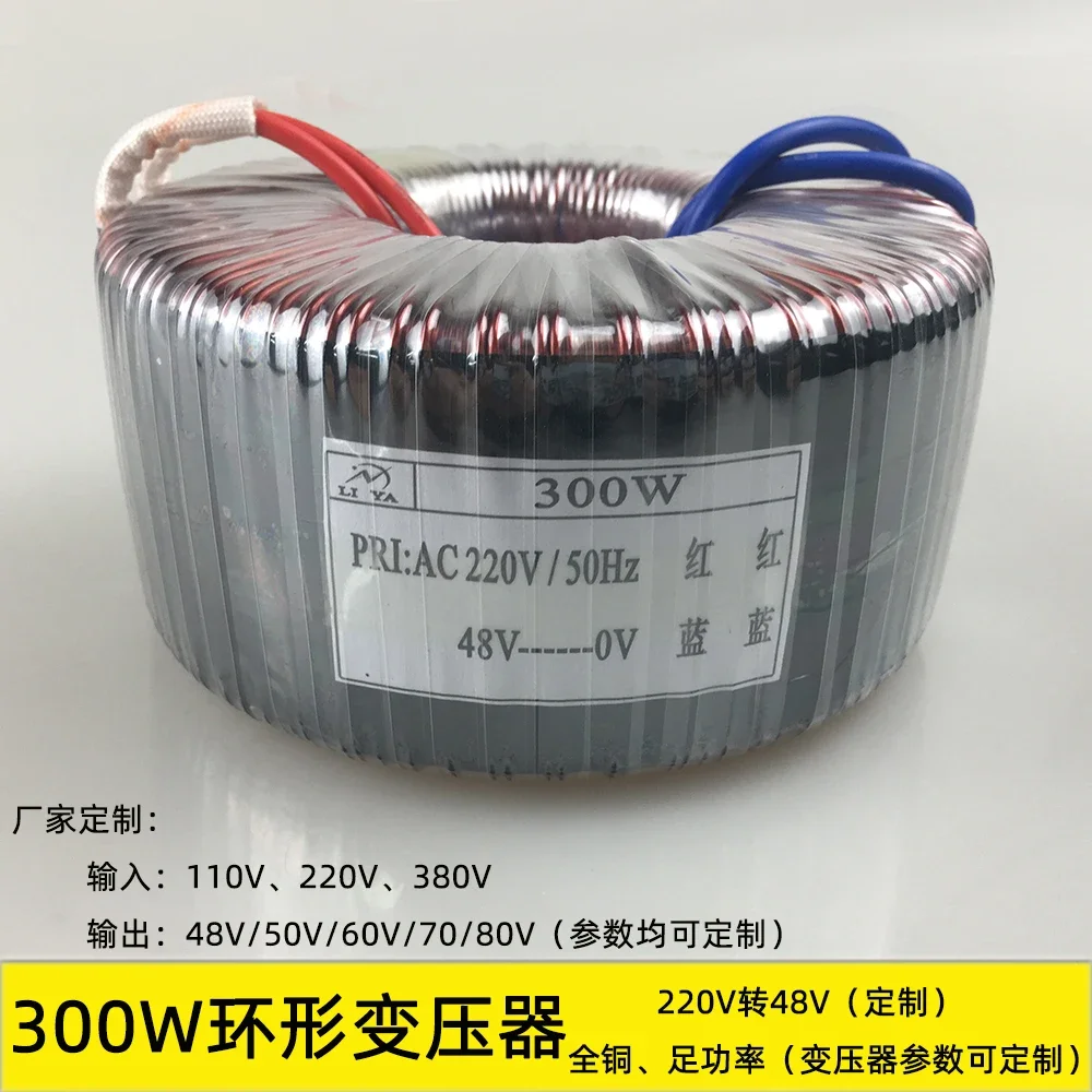 300W toroidal transformer stepper driver power supply 220V to 48V/50V/60V70V pure copper isolated power supply