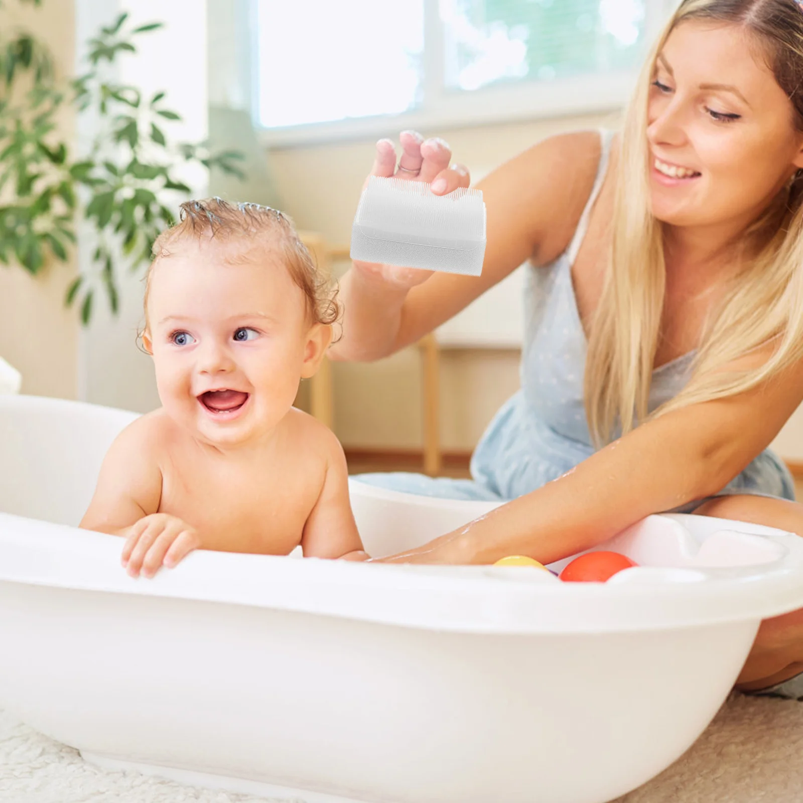 

3Pcs Baby Bath Sponge Brush Infant Massage Soft Scalp Cleaning Brush Gentle Body Wash Sponge for Parent Child Interaction and