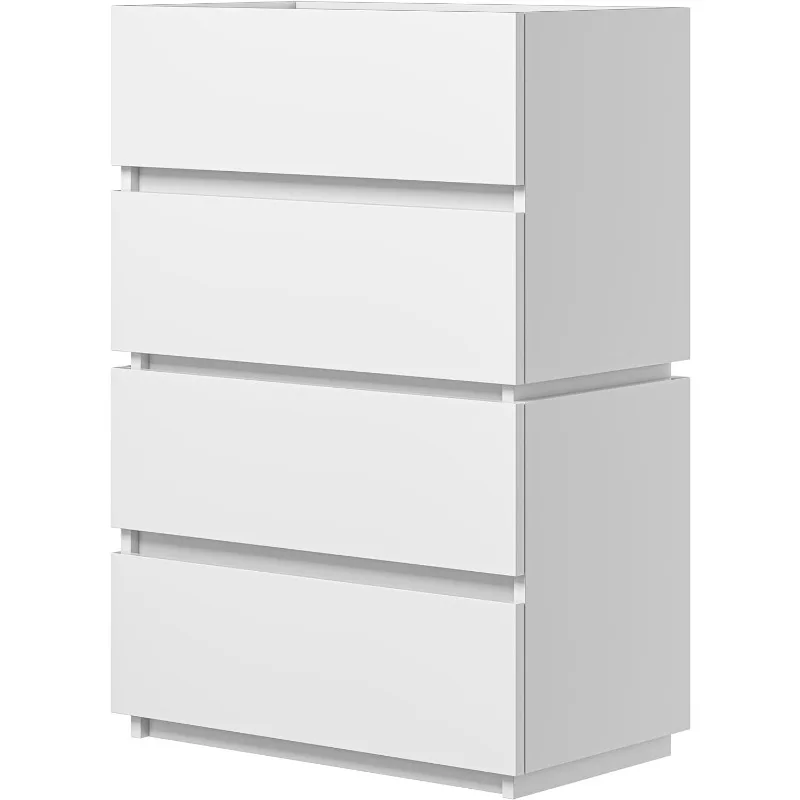 

Nightstands Set of 2, Stackable 2 Drawer Dresser, Small Bedside Table with Drawers, Wood Organizer Drawer Cabinet, White