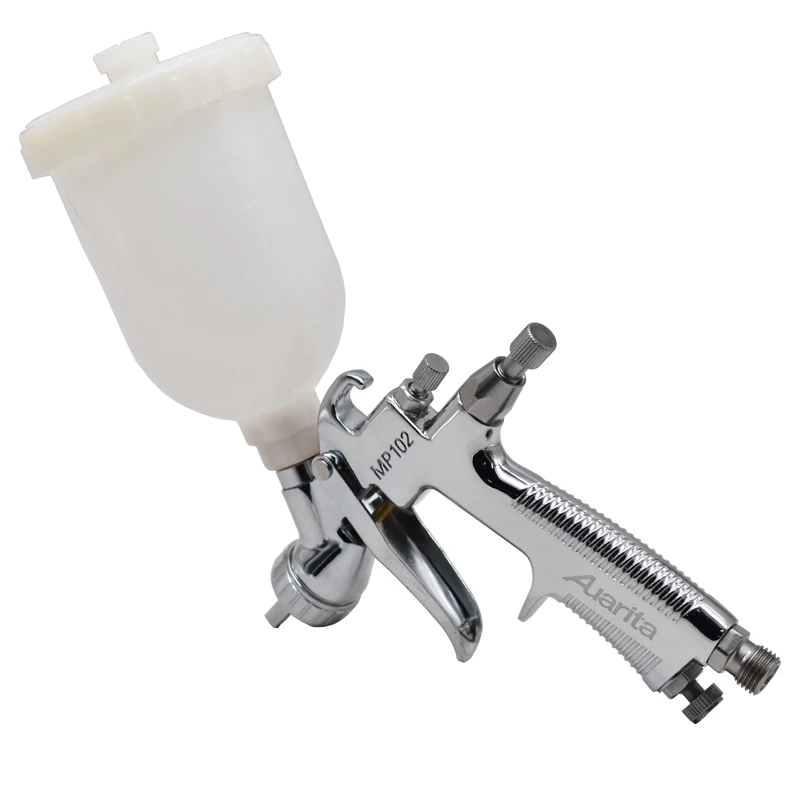 Spray Gun 1.0mm Nozzle MP-102 LVMP Mini Paint Spray Gun With 250CC Tank Air Spray Gun With 400CC Paint Mixing Cup And Adapter