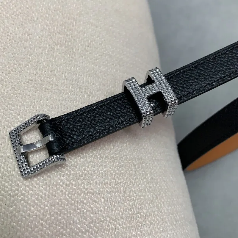 Fine Fine Version 1.5 Width Women's Belt mesh all copper metal needle belt buckle cowhide double sided women's waist belt