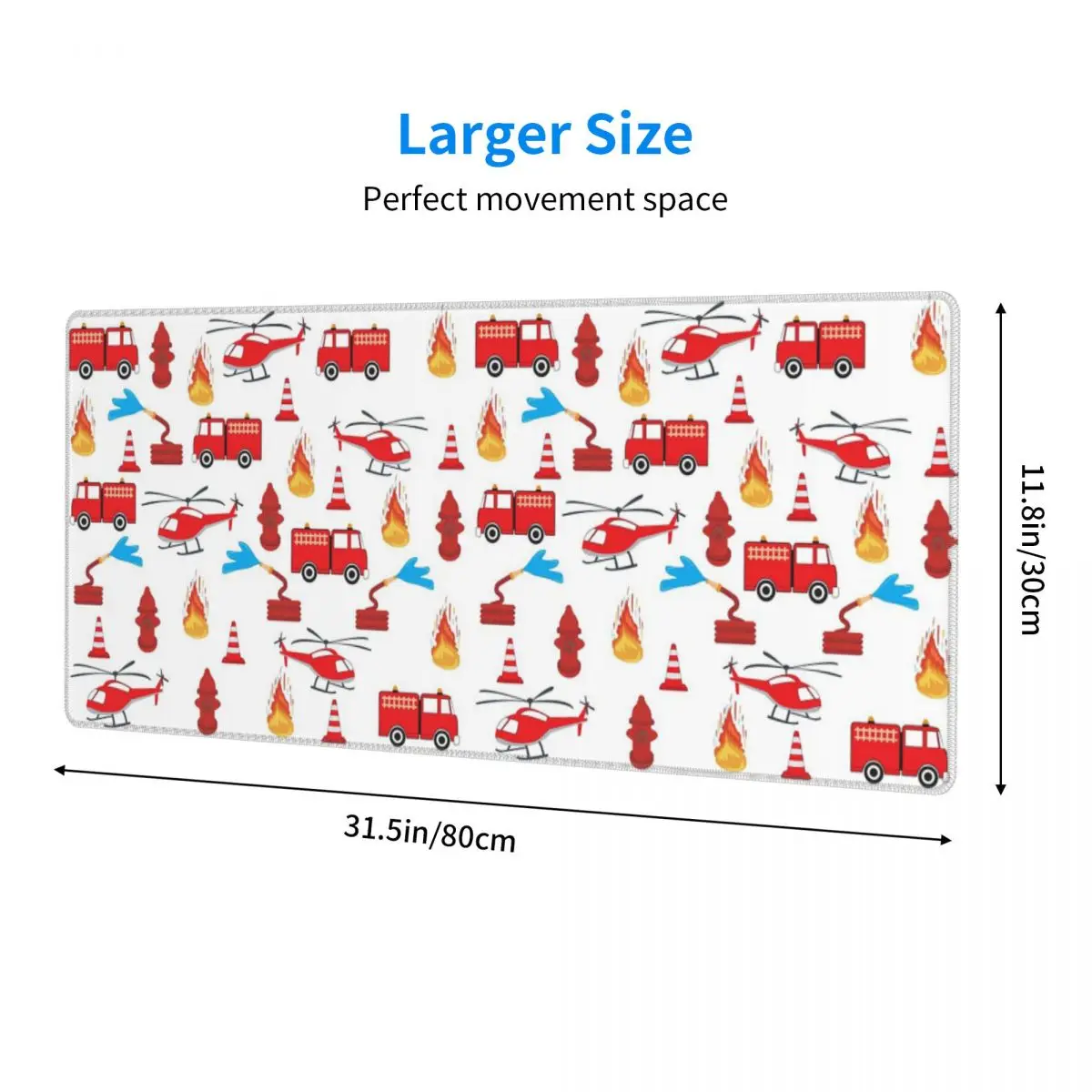 Large Mouse Pad Red Transport Fire Truck Engine Brigade Gamer PC Laptop Mats Keyboard Carpet Computer Gaming Desk Mat