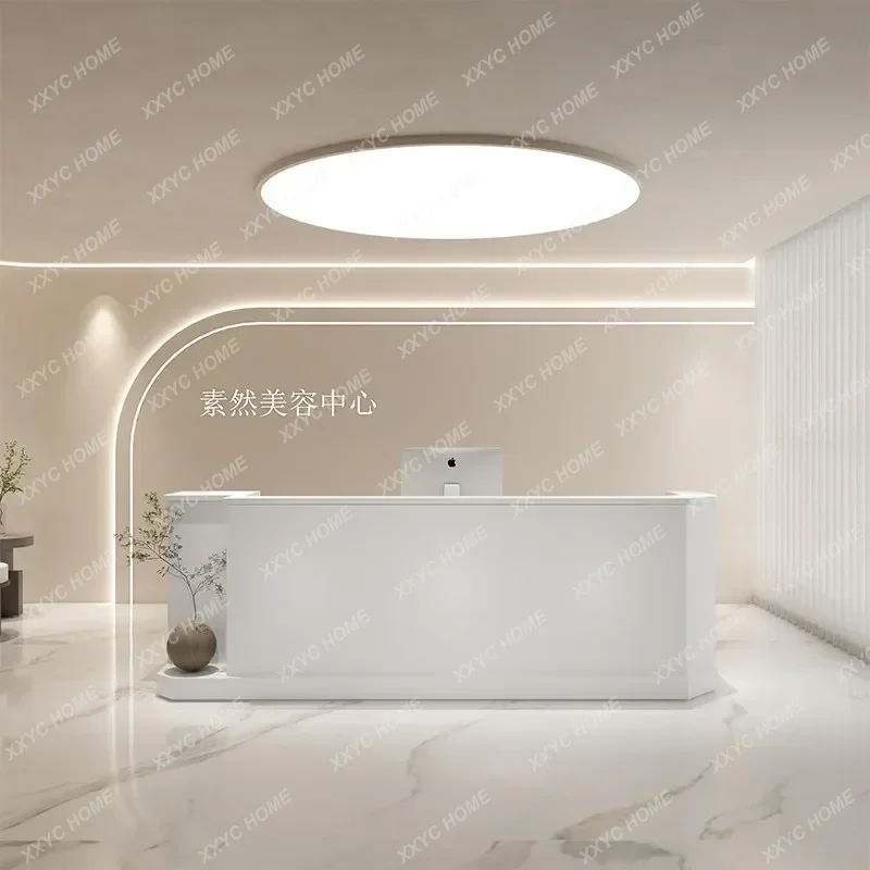 XX Beauty Salon Cashier Desk Modern Minimalism Customer Center Reception Counter Computer Desk Bureaux De Travail Office Furnitu