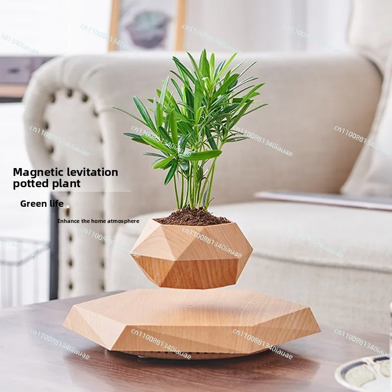 

Maglev Ornament Living Room Office Desktop Light Luxury High-end Potted Plant Bonsai Creative Black Technology