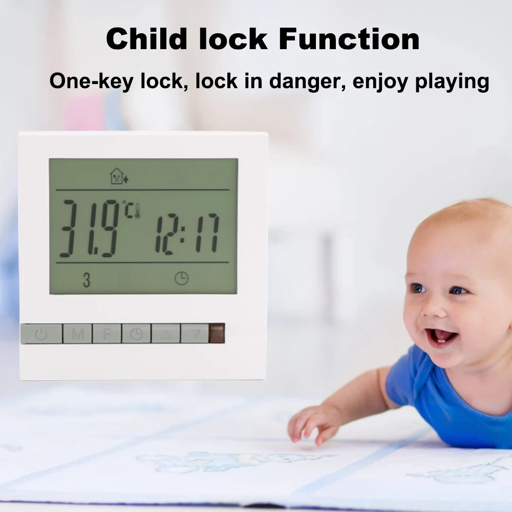 Gas Boiler Heating Temperature Regulator Hand Control AA Battery Thermostat Kid Lock Smart Thermostat Temperature Controller