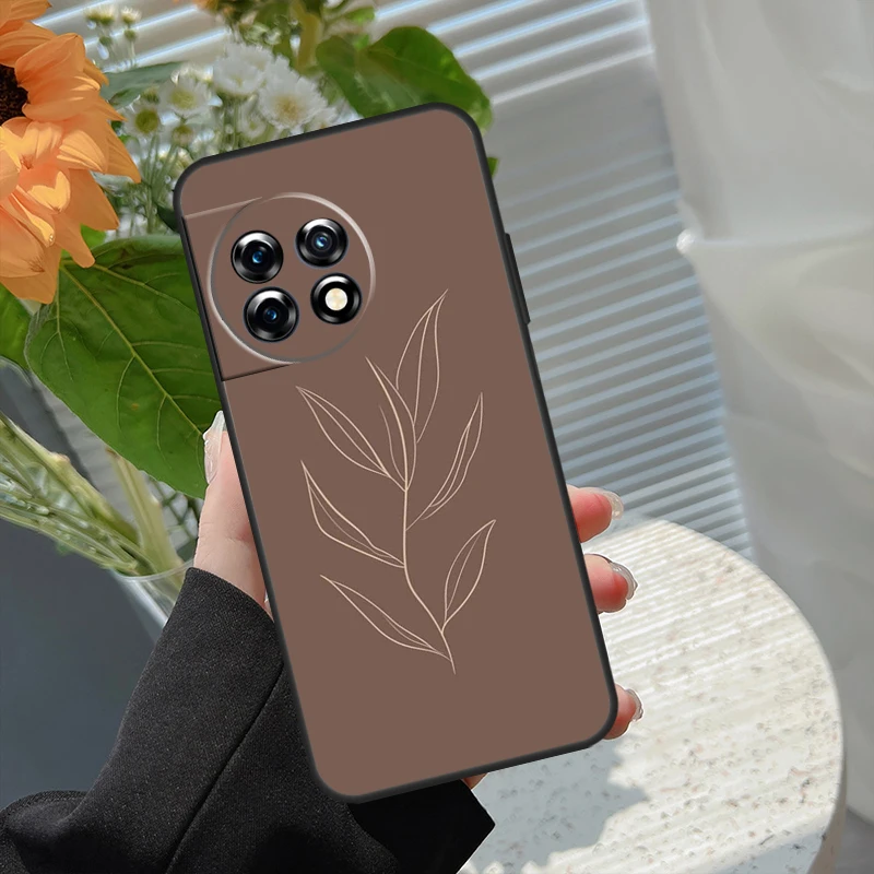 Abstract Plants Case For Oneplus Nord CE 2 3 Lite 2T N10 N20 N30 OnePlus 11 10T 8T 9R 10R 8 9 10 Pro Cover