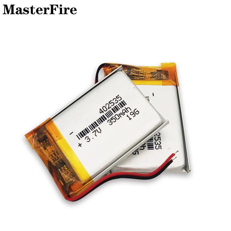 Wholesale 402535 3.7V 350mah Rechargeable Lithium Polymer Battery for Bluetooth Headset Speaker Smart Watch Camera LED Lamp Cell