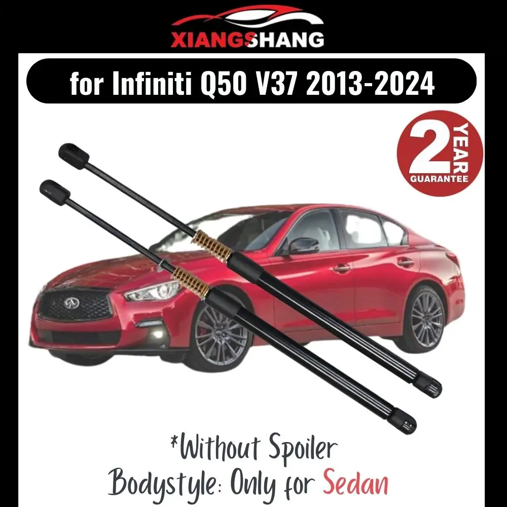 

2pcs Rear Tailgate Damper for Infiniti Q50 (V37) 2013-2024 Sedan Without Spoiler WITH SPRING Trunk Boot Gas Charged Gas Struts