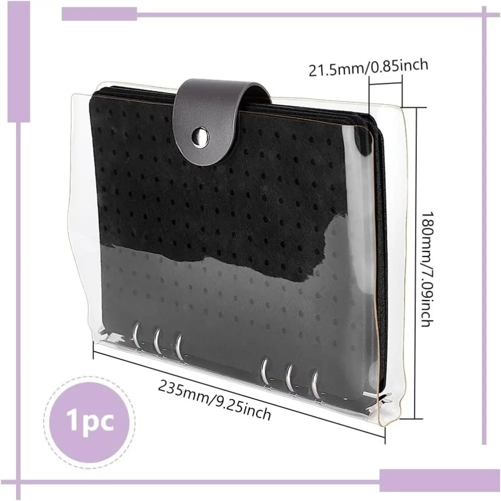 Neue praktische 8-seitige Pin-Bücher, schwarz, tragbares Notizbuch, Alben, Emaille-Pin-Vitrine für Sammler zum Selbermachen