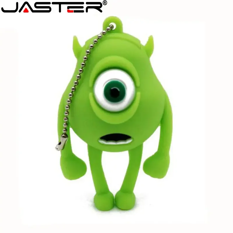 JASTER Cartoon Silicone U Disk 64GB 32GB Green USB 2.0 16GB Beautiful Flash Drive 8GB Memory Stick pendrive Gifts for children